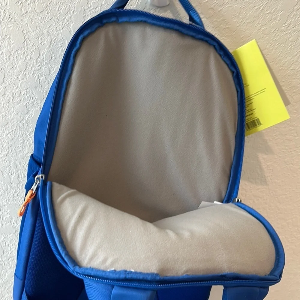All in Motion Blue and Orange Sporty Backpack with Padded Straps